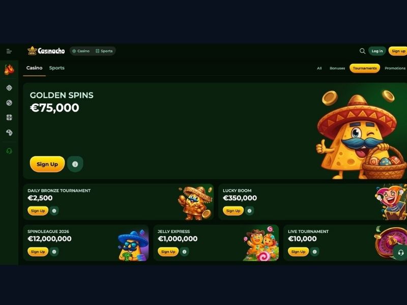 Panel gracza Casinacho Casino Nacho Casino pod monitoring VIP i Ligi Spinola
